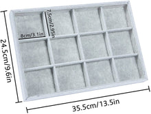 Carica l'immagine nel visualizzatore di Gallery, PuTwo Gioielli Organizzatore 12 Sezioni Lint cassetto Organizzatore display contenitore porta orecchini ideale e cassetti organizer
