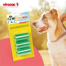 Carica l'immagine nel visualizzatore di Gallery, Virosac - Tobybag - Sacchetti Igienici ideali per la raccolta delle deiezioni del cane. 60 sacchetti 22x32 cm