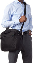 Carica l'immagine nel visualizzatore di Gallery, AmazonBasics - Borsa a tracolla per laptop, computer e tablet da 15.6'' (40 cm), nero, confezione da 1