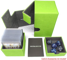 Carica l&#39;immagine nel visualizzatore di Gallery, docsmagic.de Premium Magnetic Tray Box (100) Light Green + Deck Divider - MTG - PKM - YGO - Porta Mazzo Verde Chiaro