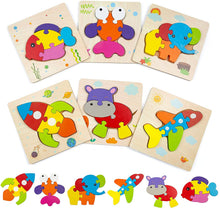 Carica l'immagine nel visualizzatore di Gallery, Comius Sharp Puzzle di Legno Set, 6 Pezzo Giocattoli Puzzle in Legno, Educativo Giocattoli Giochi Set Regalo, Giocattoli Montessori per 3 4 5 Anni Bambina Bimbo Ragazza Ragazzo (Trolley)