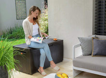 Carica l&#39;immagine nel visualizzatore di Gallery, Keter Baule Springwood Marrone 305 Lt In Resina Cm 123x53.5x57 cm, - Ilgrandebazar