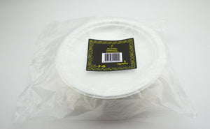 Piatti Super Rigidi per Bagassa Biodegradabili e Usa e Getta - 23 cm, Bianco - Ilgrandebazar