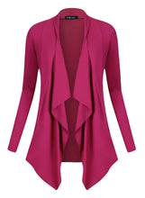 Carica l&#39;immagine nel visualizzatore di Gallery, Urban GoCo Donna Cardigan Drappeggiato Aperto Davanti a Maniche Lunghe e... - Ilgrandebazar