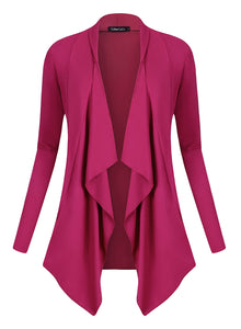 Urban GoCo Donna Cardigan Drappeggiato Aperto Davanti a Maniche Lunghe e... - Ilgrandebazar