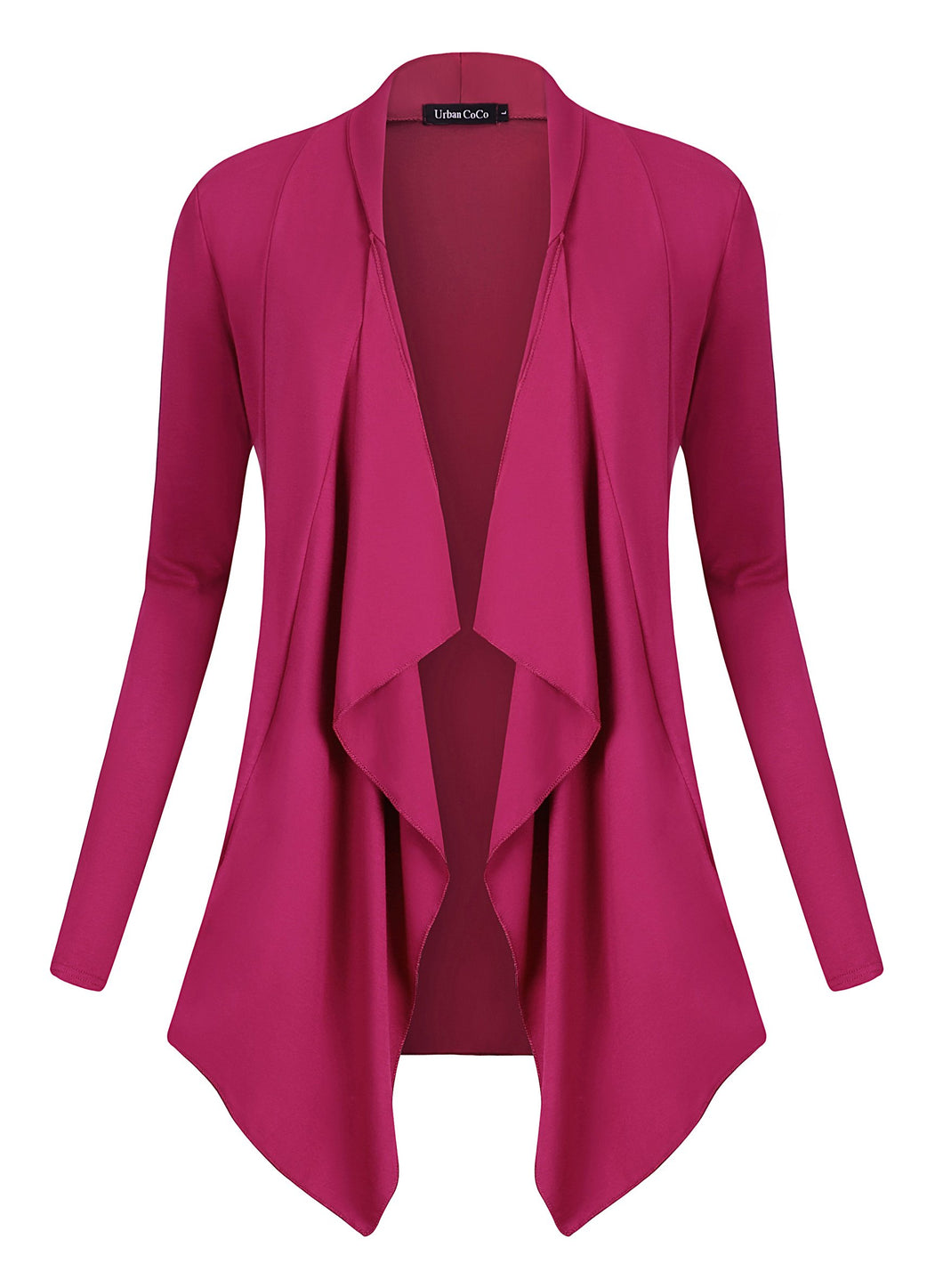 Urban GoCo Donna Cardigan Drappeggiato Aperto Davanti a Maniche Lunghe e... - Ilgrandebazar