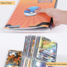 Carica l'immagine nel visualizzatore di Gallery, Funmo Porta Carte, L'album ha 30 Pagine e può Contenere 240 Carte, Raccoglitore Carte, Album di Carte Collezionabili per Migliore Protezione (giallo)