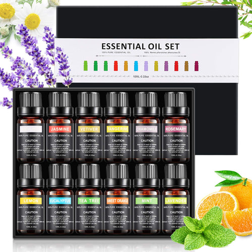 Olio Essenziale Set, 100% Puri Qualità Aromaterapia Oli Kit(Lavanda, Tea Red - Ilgrandebazar