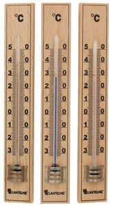 Lantelme Set di 3 termometri analogici in Legno per Interni ed Esterni, Beige - Ilgrandebazar