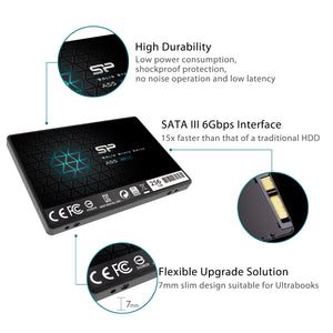 Silicon Power SSD 256GB 3D NAND A55 SLC Cache 256 GB, Upgraded version - Ilgrandebazar