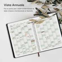 Carica l&#39;immagine nel visualizzatore di Gallery, Diario 2024 di Smart Panda – Agenda 2024 Settimanale - Design Semplice per Stimolare la Produttività – Copertina Morbida, Intervalli di 30 Minuti – Calendario Annuale con Note – A5, in Italiano