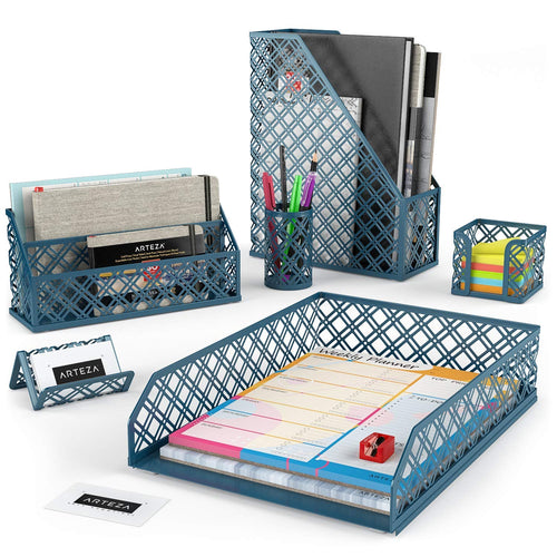 Arteza Set Accessori Organizer Scrivania Verde Scuro, 6 di 6, Scuro - Ilgrandebazar