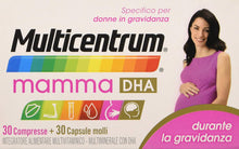 Carica l&#39;immagine nel visualizzatore di Gallery, Multicentrum Mamma Dha 30+ - 30 Compresse Capsule Molli, Integratore alimentare multivitaminico multiminerale adatto a donne in gravidanza