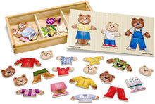 Carica l'immagine nel visualizzatore di Gallery, Melissa and Doug Puzzle in legno Vesti la famiglia Orsi Single