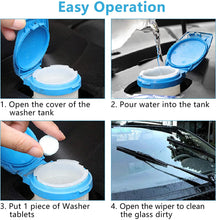 Carica l'immagine nel visualizzatore di Gallery, Wemk 30Pcs Liquido lavavetri Pastiglie Effervescenti, Car Parabrezza Pulizia Accessori per Auto Detergente per vetri Auto Solid Wiper, Rispetto dell'ambiente, Risparmiare