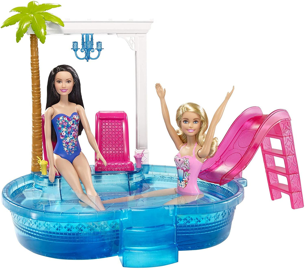 Barbie Glam Pool con Accessori, Multicolore, DGW22