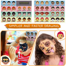 Carica l'immagine nel visualizzatore di Gallery, lenbest Colori Trucco Viso Bambini, 17 Colori Pittura Facciale con Progetta Libro di Insegnamento - la Festa di Parata di Halloween, Pasqua, Festa a Tema, Natale