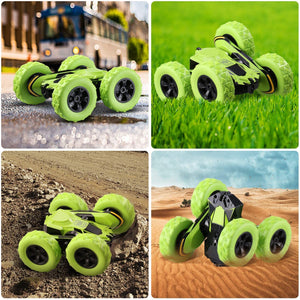 BAISIQI Macchina Telecomandata per Bambini Ricaricabile Auto Telecomandata 4WD Rotazione 360 Gradi radiocomando 2.4 GHz Regali Compleanno Natale per di 5-12 Anni Ragazzi Verde