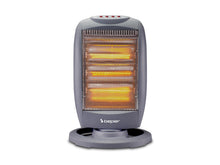 Carica l'immagine nel visualizzatore di Gallery, BEPER P203PAN010 Stufa Alogena Oscillante, 1200W, Basso Consumo Energetico, Silenziosa, Protezione termica, Grigia