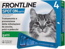 Carica l'immagine nel visualizzatore di Gallery, Frontline | Spot On Gatti | Protezione da zecche, pulci e pidocchi | 4 Pipette da 0.5 ml
