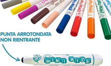 Carica l'immagine nel visualizzatore di Gallery, Crayola Mini Kids, Pennarelli Super Lavabili, 12 Pezzi, Punta Arrotondata di Sicurezza, Età 12 Mesi, Colori Assortiti, 8325 12 Pezzi Single