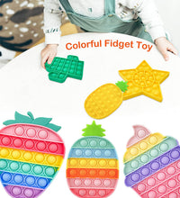 Carica l'immagine nel visualizzatore di Gallery, Pop Bubble Set di giocattoli sensoriali agitati, Push Bubble Silicone Spremere Giocattoli sensoriali Fidget Antistress Giocattolo anti-ansia Confezione da 3 (ananas)