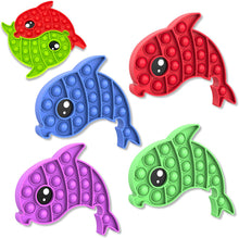 Carica l'immagine nel visualizzatore di Gallery, Chennyfun Fidget Toy Pop It, 4PCS Fidget Pack, Bubble Sensoriale Fidget Toy, Pop Bubble Giocattoli Antistress, Bisogno Speciale Antistress Ansia Sollievo Delfino Toys Regali per Bambini e Adulti
