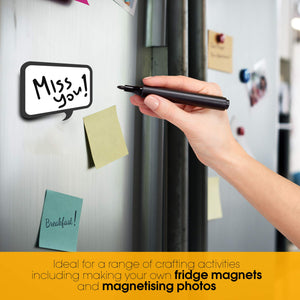 The Magnet Shop Carta Magnetica - Fogli Magnetici A4 - 0.4mm nero - Ilgrandebazar