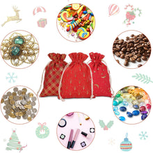 Carica l&#39;immagine nel visualizzatore di Gallery, WOKKOL Sacchetto Regalo di Natale, Sacchetti con Adesivi Numerici, Avvento Calendario, Calendario Avvento Fai da Te, Natale Calendario dell&#39;Avvento con 1-24 Adesivi Numerici(24 PCS -8Modelli)
