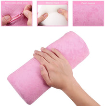 Carica l'immagine nel visualizzatore di Gallery, Frcolor morbido nail art Cushion Pillow Salon Hand Holder nail ARM rest manicure Accessories Tool Pink