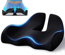 Carica l'immagine nel visualizzatore di Gallery, Benazcap Cuscino del Sedile, Cuscino Sedia Ufficio Coccige Ergonomico per Ufficio e Auto, Sollievo dal Dolore Sciatico, Cuscino Memory Foam con Fodera Lavabile, Supporto Lombare per Sedute Lunghe