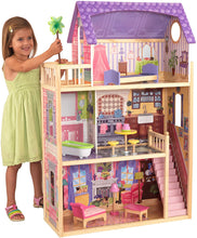 Carica l&#39;immagine nel visualizzatore di Gallery, KidKraft 65092 Casa legno Kayla per bambole di 30cm con 10 accessori inclusi e 3 livelli di gioco, Multicolore