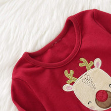 Carica l'immagine nel visualizzatore di Gallery, Borlai Neonate Natale Vestito dal Tutu Carino Maniche Lunghe Outfits Partito Vestito Rosso 1-4 Anni [Elk]