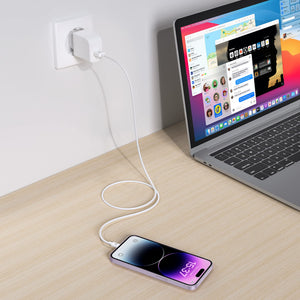 RAMPOW Cavo iPhone, Cavo iPhone USB [Certificato Apple MFi C89], Cavo Lightning, Cavo Caricatore iphone Carica Rapida Compatibile per iPhone 14/13/12/11/Pro Max/X/XS/XS Max/XR, iPad - Bianco/1M