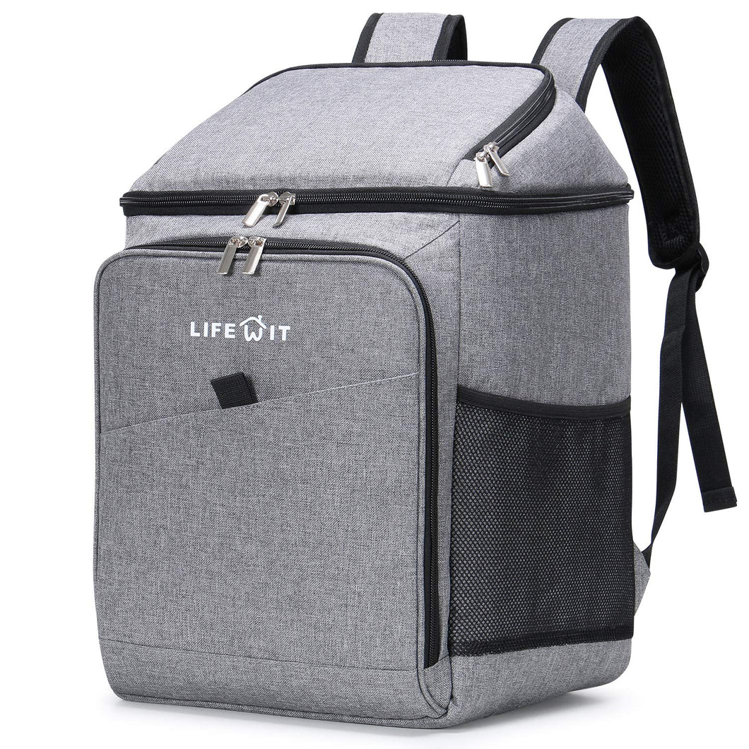 Lifewit 26 Litri Borsa Termica Zaino Termico Porta Pranzo Frigo Grigio - Ilgrandebazar