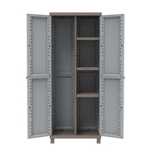 Carica l'immagine nel visualizzatore di Gallery, TERRY C- Rattan 3680 Armadio Alto in 68 x 39 x 170 cm, Grigio/Tortora - Ilgrandebazar