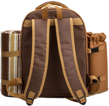 Carica l'immagine nel visualizzatore di Gallery, apollo walker Borsa frigo APOLLOWALKER 4 Person Picnic Backpack Hamper con Set di stoviglie e Coperta