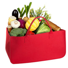 Carica l&#39;immagine nel visualizzatore di Gallery, WolinTek sac en Feutre Cestino in Feltro, Borsa Portalegna Camino Legno Rosso