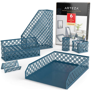 Arteza Set Accessori Organizer Scrivania Verde Scuro, 6 di 6, Scuro - Ilgrandebazar