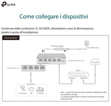 Carica l&#39;immagine nel visualizzatore di Gallery, TP-Link TL-SG1005P Desktop Switch, 5 Porte Gigabit 10/100/1000 Mbit, 5 - Ilgrandebazar