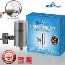 Carica l'immagine nel visualizzatore di Gallery, H2O TAPS Filtri d'Acqua per Rubinetto - Sistema di filtraggio - Design Molto Elegante - Filtro per Acqua - Acciaio Inossidabile - La Scelta Duratura