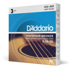 Carica l&#39;immagine nel visualizzatore di Gallery, D&#39;Addario EJ16 Set Corde Acustica EJ Phosphor BRZ RND WND - Ilgrandebazar
