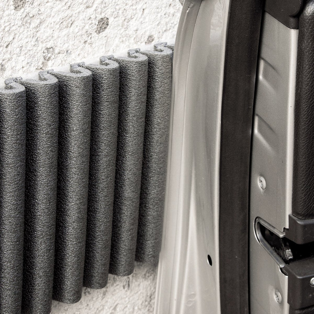 Wall Bumper di leggerodesign | Paracolpi Garage per 2 Strisce, Nero - Ilgrandebazar