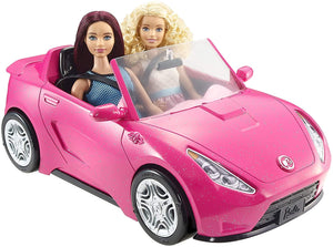 Barbie- Cabrio Glamour Auto Due Posti con Dettagli Realistici, Colore Rosa, DVX59