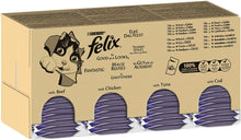 Carica l'immagine nel visualizzatore di Gallery, Purina Felix Le Ghiottonerie Umido Gatto con Manzo, Pollo, Merluzzo e Tonno, 80 Buste da 100 g Ciascuna