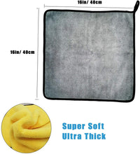 Carica l'immagine nel visualizzatore di Gallery, Faireach Panno Asciugatura Auto, Set da 4 pz,840GSM,Panni in Microfibra, Panno Pulizia Auto, Lucidare, Pulire, Rifinire e Antipolvere, Panni per la Cura dell’Auto, Auto Kit Lavaggio,40x40cm