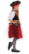 Carica l&#39;immagine nel visualizzatore di Gallery, Costume da Pirata Bambina Rosso/Nero/Bianco - 10-12 anni, Rosso, Nero, Bianco - Ilgrandebazar