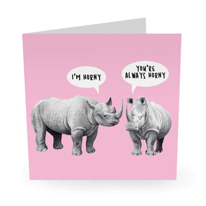 Central 23 - Biglietto di San Valentino divertente"I'm Horny" per rosa - Ilgrandebazar