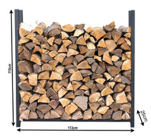 Carica l&#39;immagine nel visualizzatore di Gallery, QUICK STAR Scaffalatura in Metallo per Legna da ardere, 113 x 25 x 115 cm,... - Ilgrandebazar