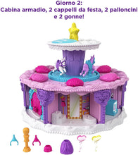 Carica l'immagine nel visualizzatore di Gallery, Polly Pocket- Playset Torta delle Sorprese a Tema Compleanno con Carosello di Unicorni e Tanti Accessori, Giocattolo per Bambini 4+Anni, GYW06